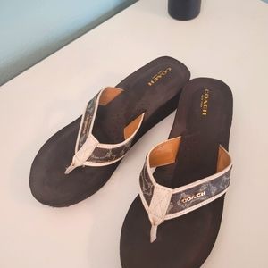 Coach Wedge Flip Flops